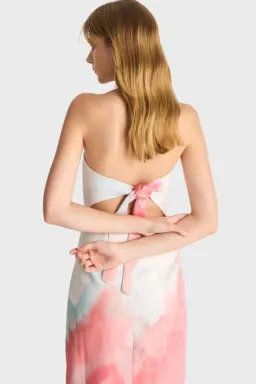 Romy - LJ Strapless Tailored Midi Dress for rent on The Volte - image 3