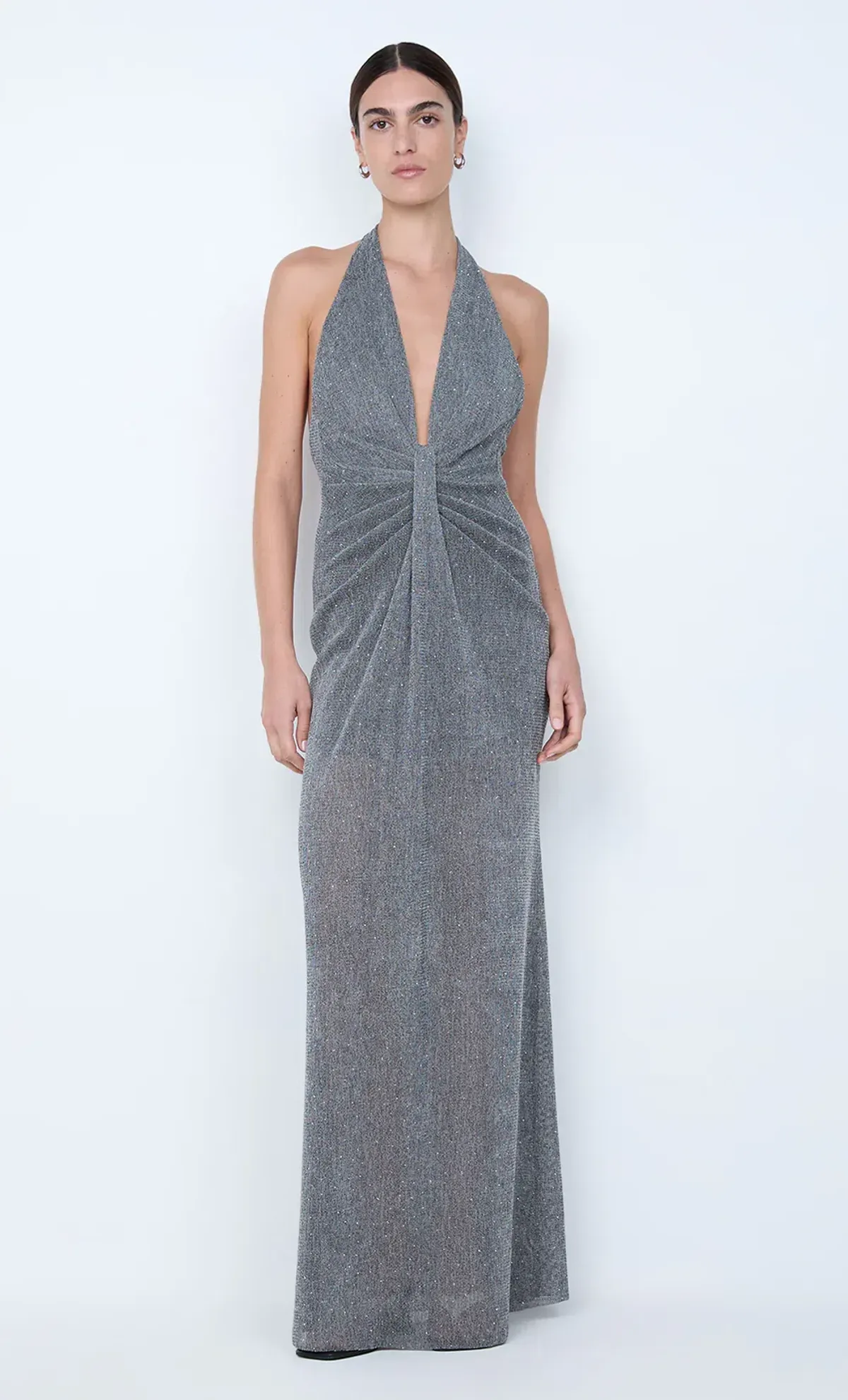 Bec & Bridge ASTRA DRAPE MAXI DRESS Chrome Size 10 - Image 4