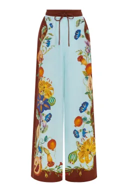 Alemais Dahlia Floral Linen Shirt and Pant Set Blue Multi Size 14 for rent on The Volte - image 3
