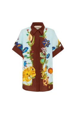 Alemais Dahlia Floral Linen Shirt and Pant Set Blue Multi Size 14 for rent on The Volte - image 2
