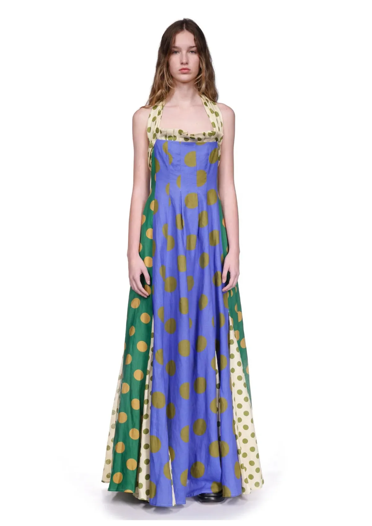 Alemais Dione Halter Midi Dress in Multi Size 10 - Image 1