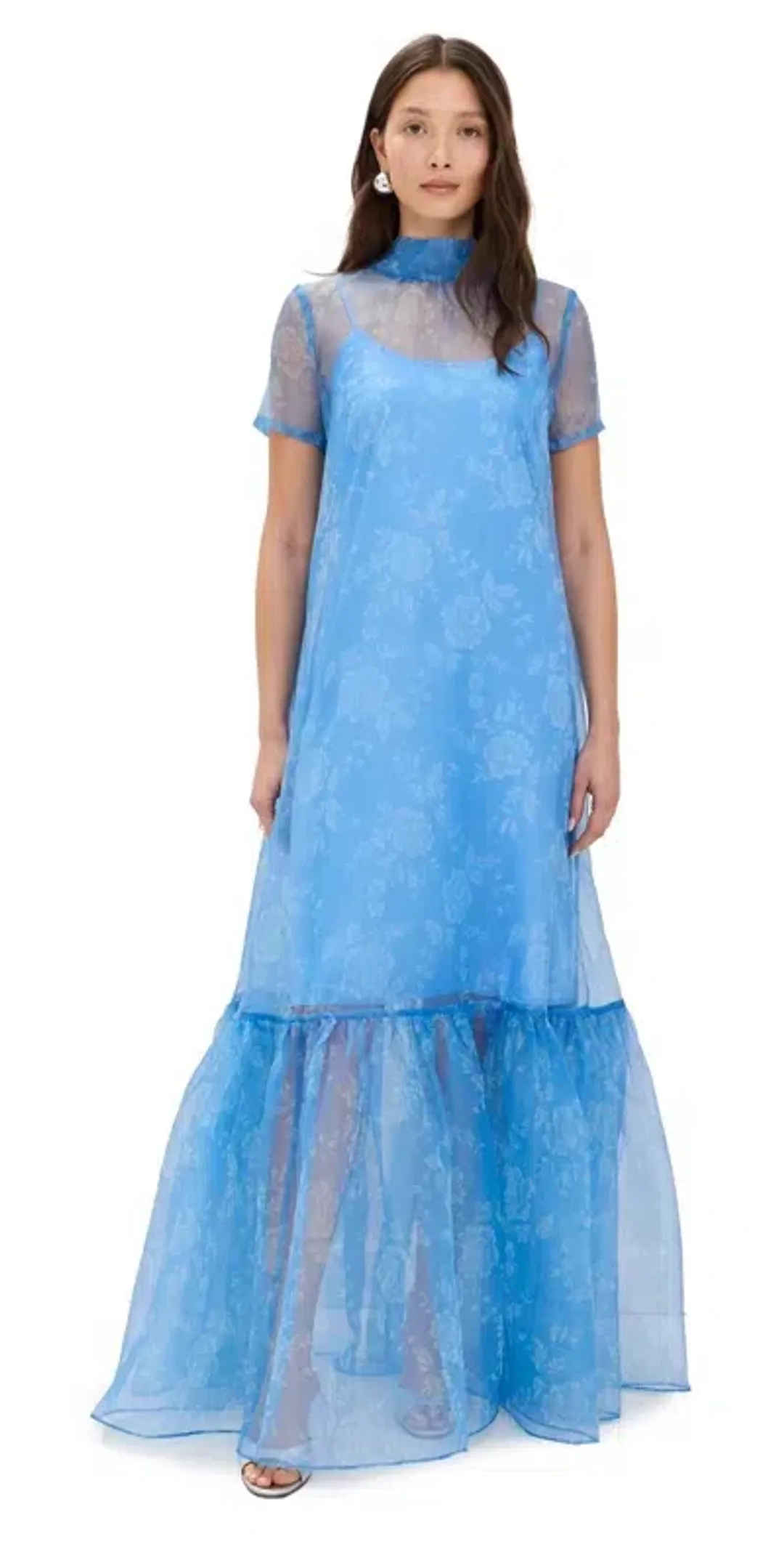 Staud Calluna Floral Organza Maxi Dress for rent on The Volte - main image
