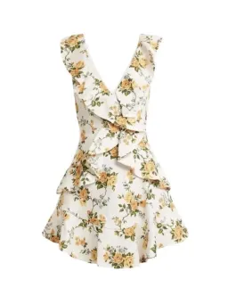 Zimmermann Golden Flutter Mini Dress Size 1 / AU 10 / M for rent on The Volte - image 6