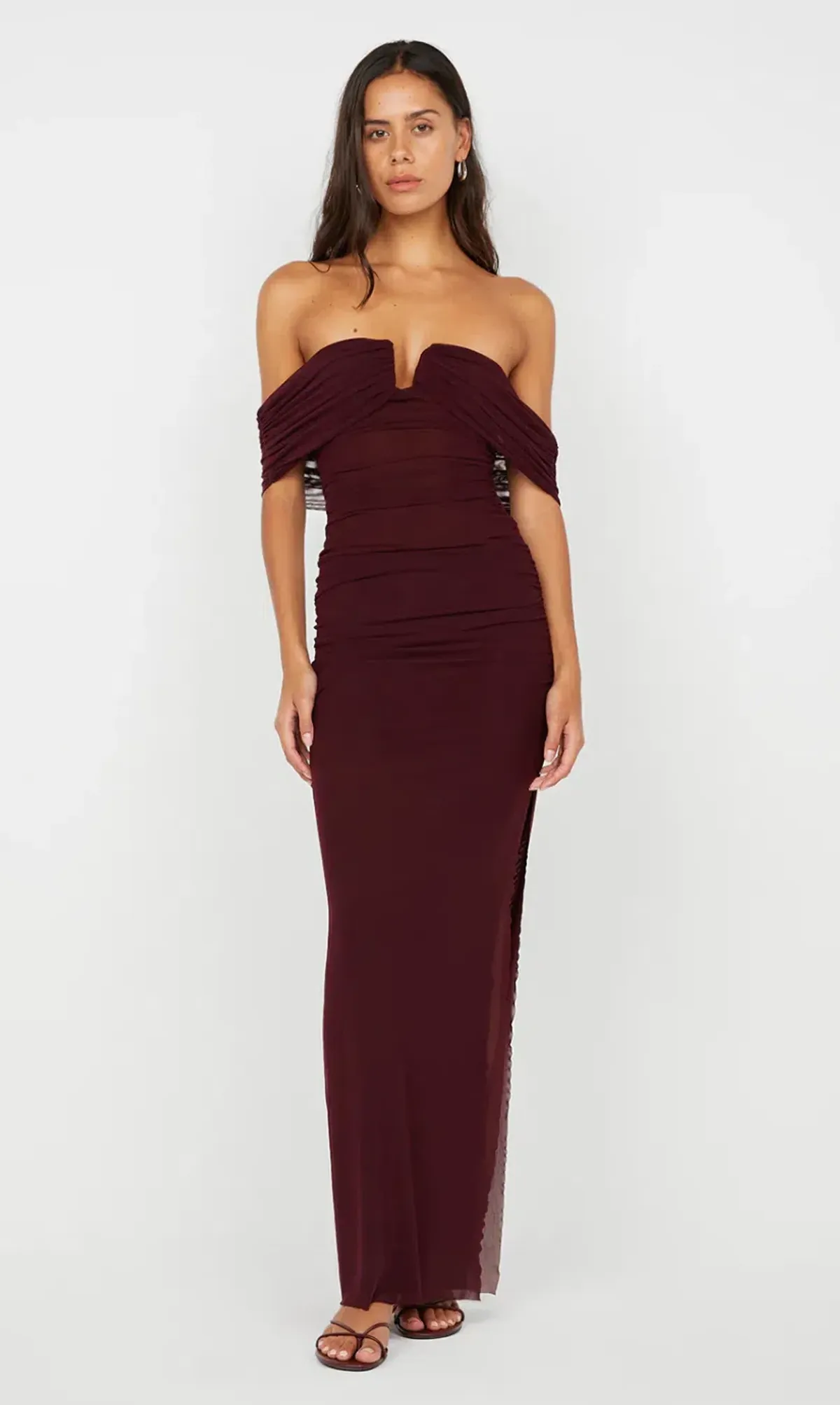 Bec & Bridge Poppy Gathered Maxi Dress Plum Size 6 - Image 1