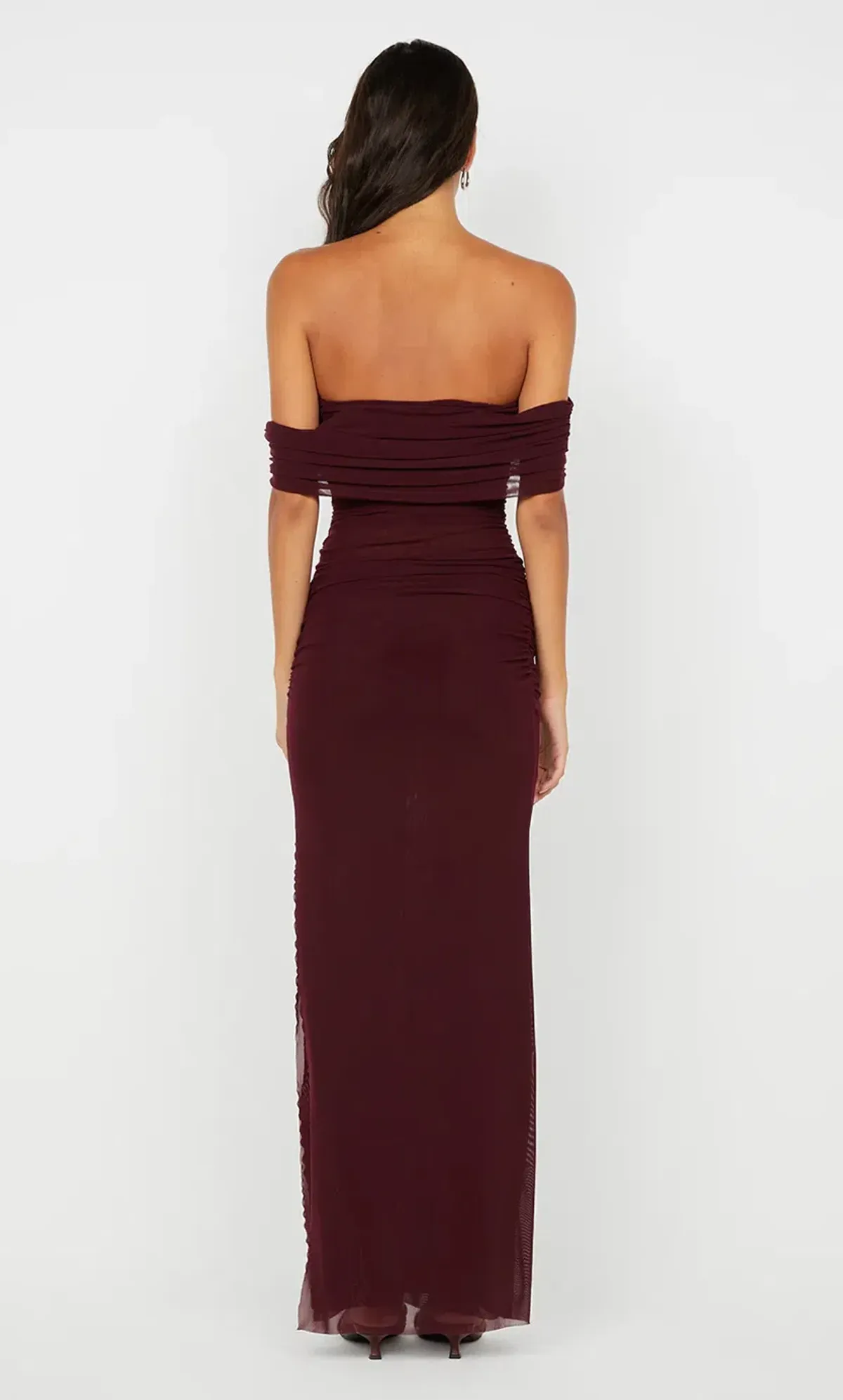 Bec & Bridge Poppy Gathered Maxi Dress Plum Size 6 - Image 4