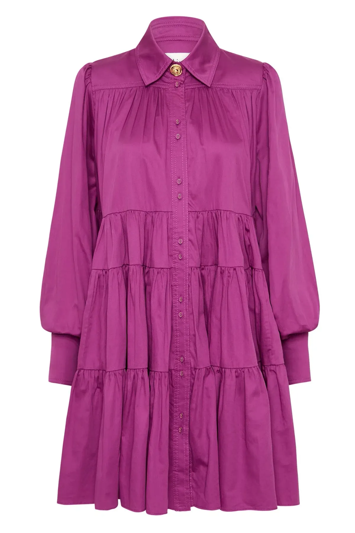 AJE VIE SMOCK DRESS PLUM PURPLE SIZE 16 - Image 1