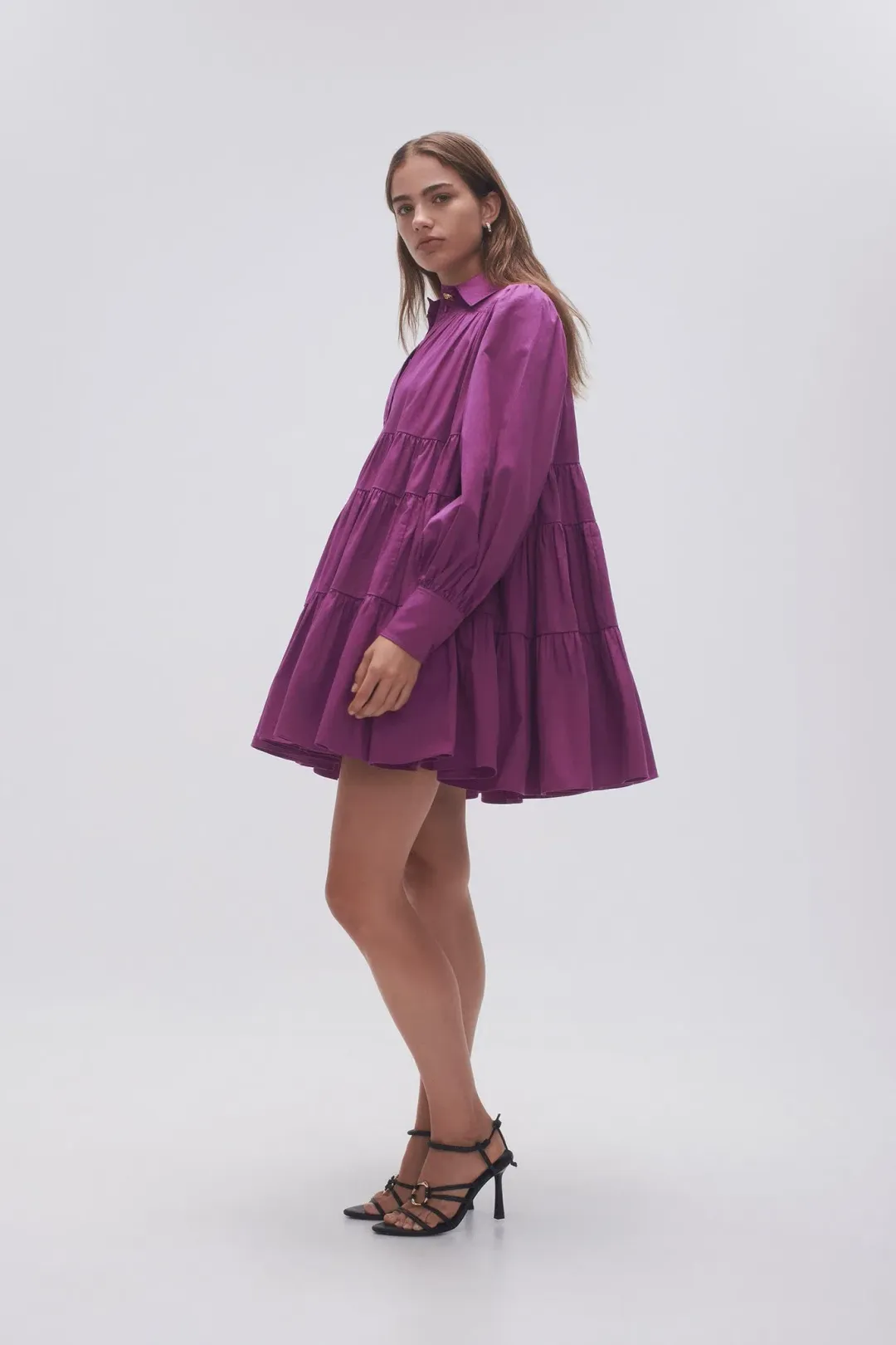 AJE VIE SMOCK DRESS PLUM PURPLE SIZE 16 for rent on The Volte - main image