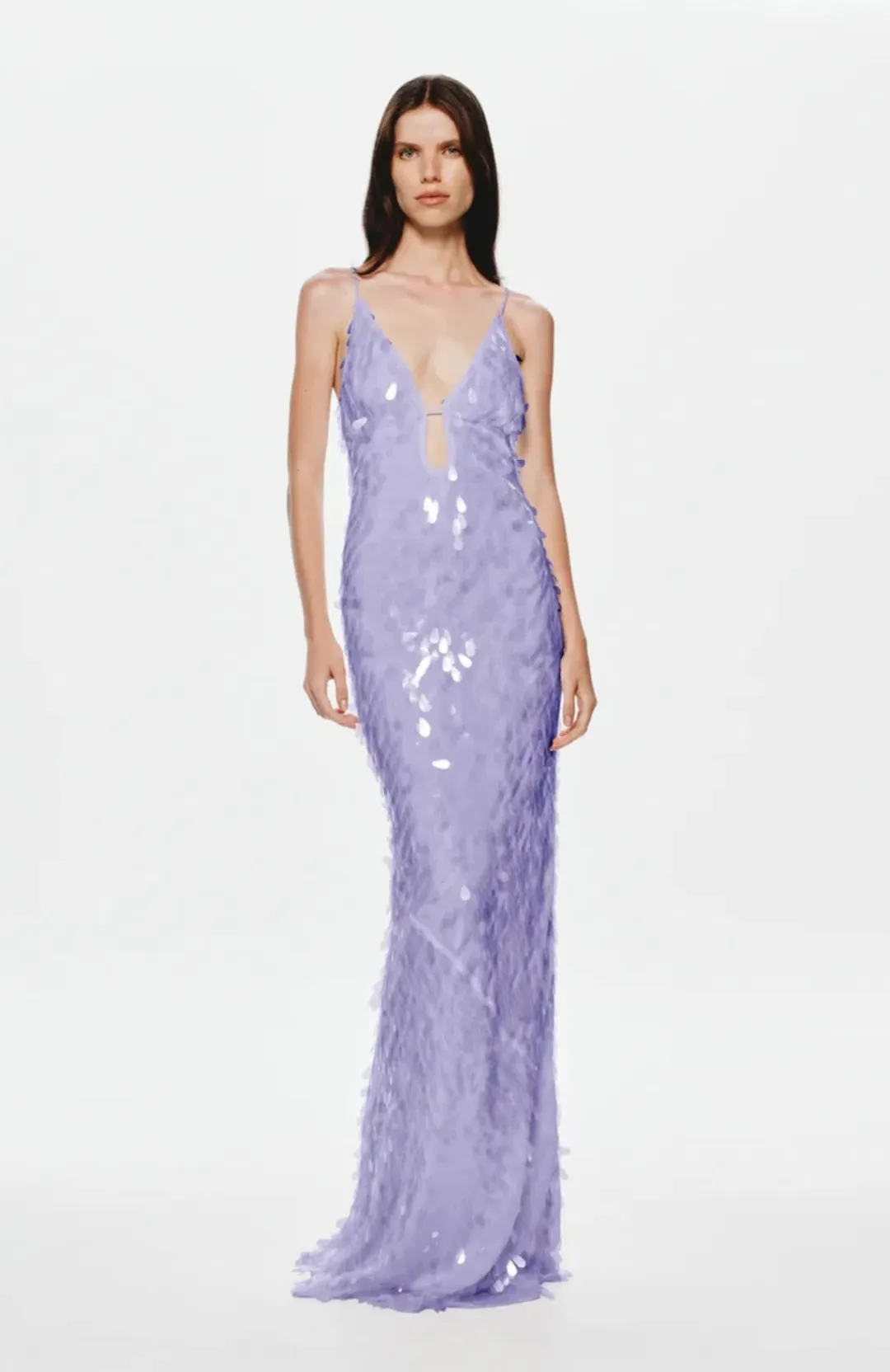 Misha The Sapphire Sequin Dress in Lilac Sz XS for rent on The Volte - main image