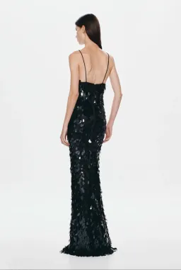 Misha The Sapphire Sequin Dress in Black Sz XS for rent on The Volte - image 3