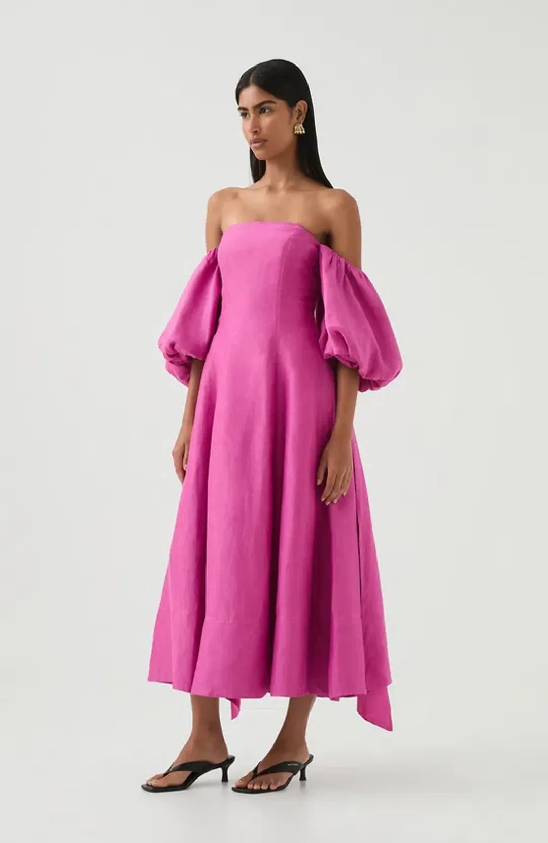 Aje Incarnation Midi Dress in Magenta size 16 for rent on The Volte - main image