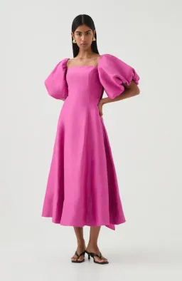 Aje Incarnation Midi Dress in Magenta size 16 for rent on The Volte - image 6