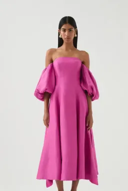 Aje Incarnation Midi Dress in Magenta size 16 for rent on The Volte - image 1