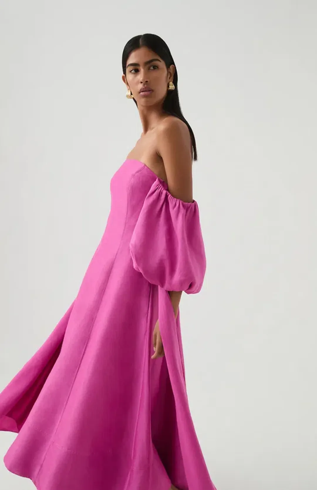Aje Incarnation Midi Dress in Magenta size 16 for rent on The Volte - main image