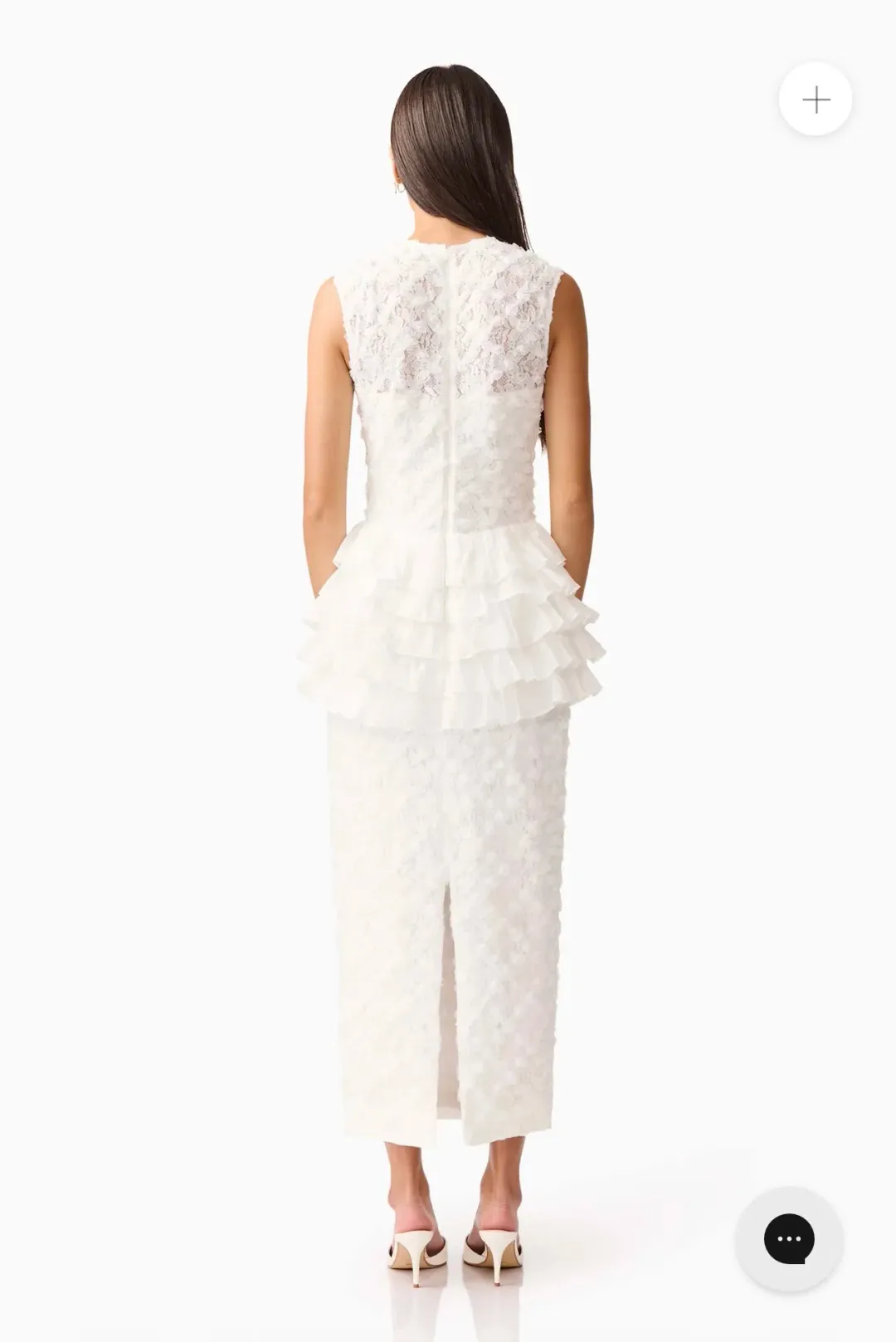 Elliatt Athena Lace Midi Dress in white - size 10 for rent on The Volte - main image