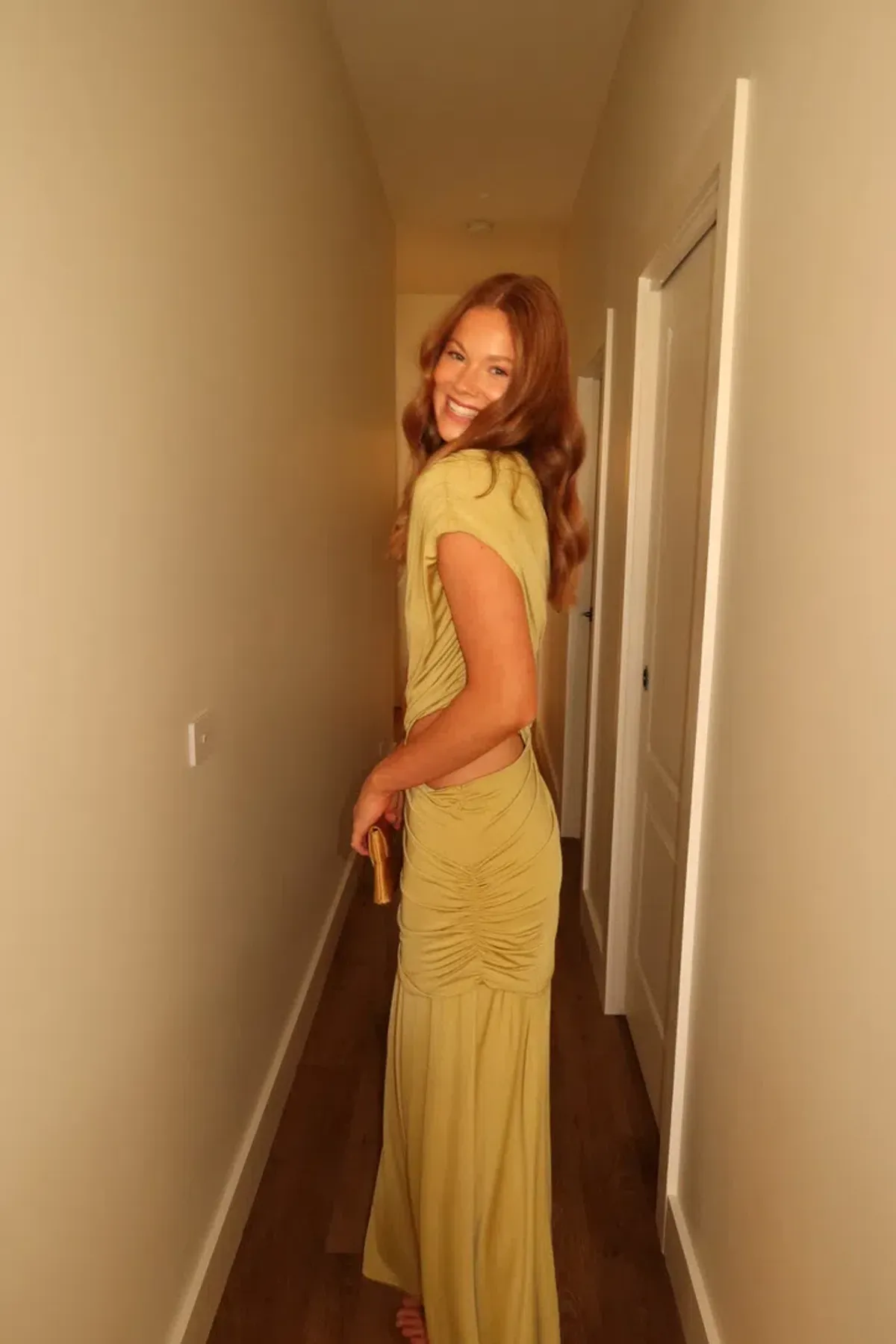 Crave Rouched Dress in Fig - Image 2