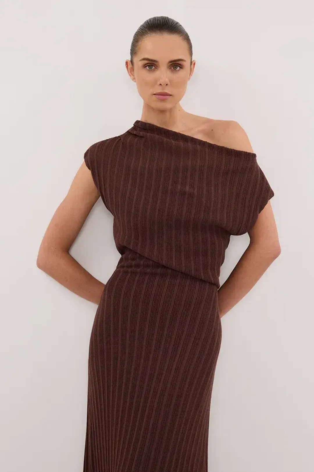 Dissh Bowie Walnut Knit Maxi Dress - M for rent on The Volte - main image