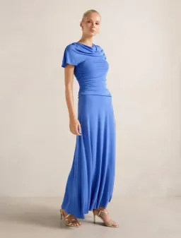 Gemini High Neck Jersey Maxi Dress - 12 for rent on The Volte - image 3
