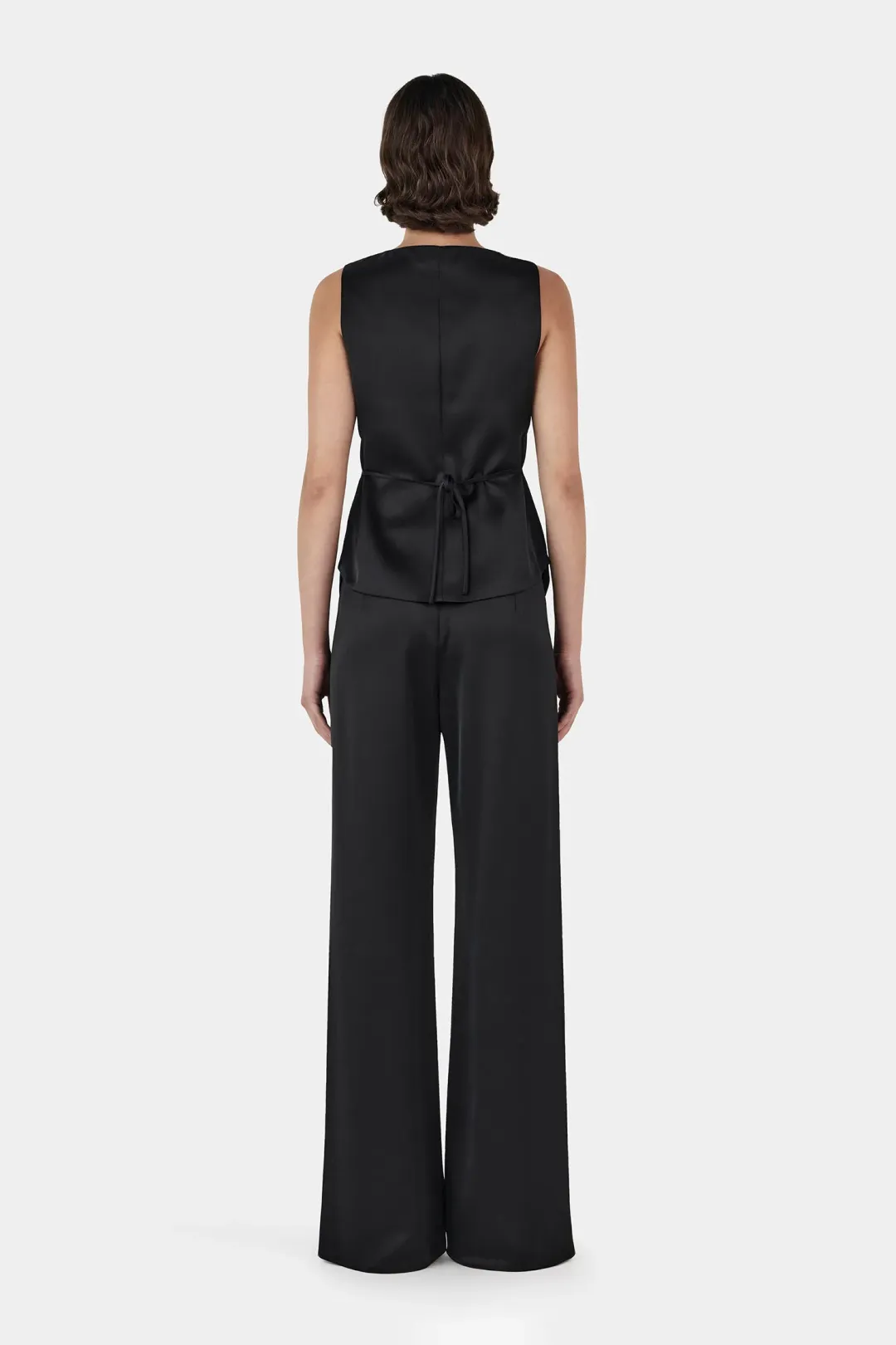 Hansen And Gretel Rey Satin Vest Black Size 10 for rent on The Volte - main image