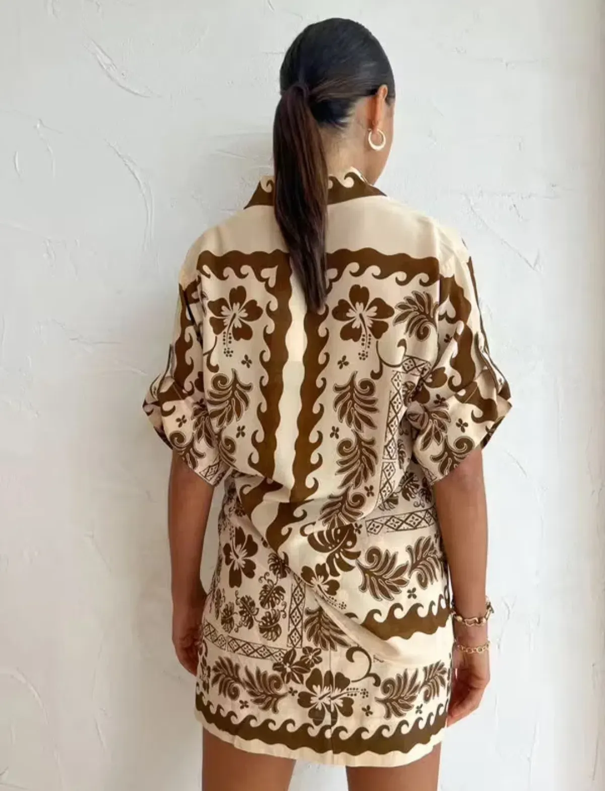 Alemais Tropic Shirt Sarong Skirt Set Size 12 - Image 3
