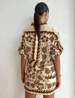 Alemais Tropic Shirt Sarong Skirt Set Size 12 for rent on The Volte - image 3