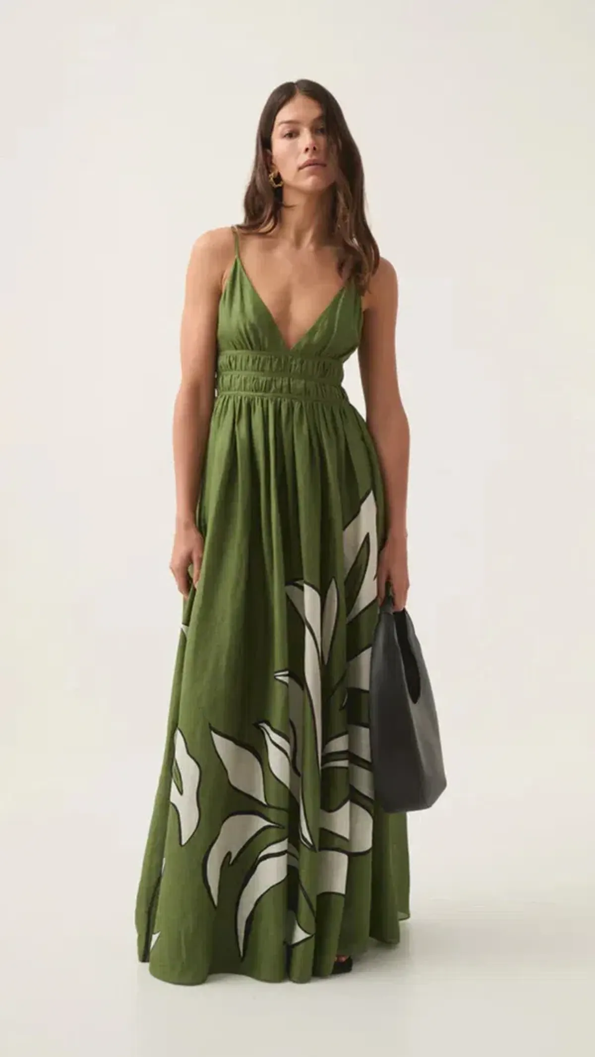 AJE - Planetary Maxi Dress in Abstract Fern - Image 1