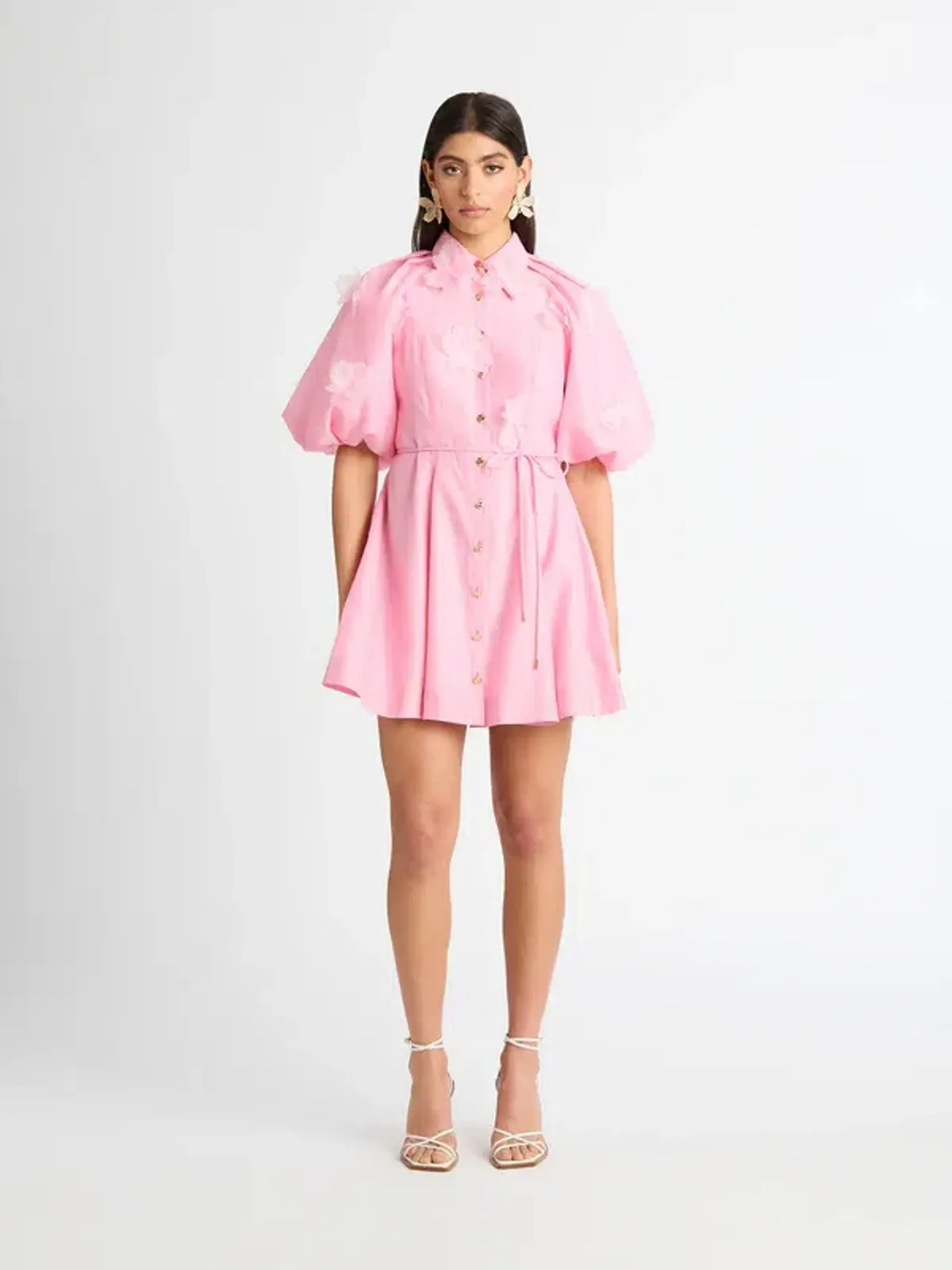Rose Garden Mini Shirt Dress - Image 1