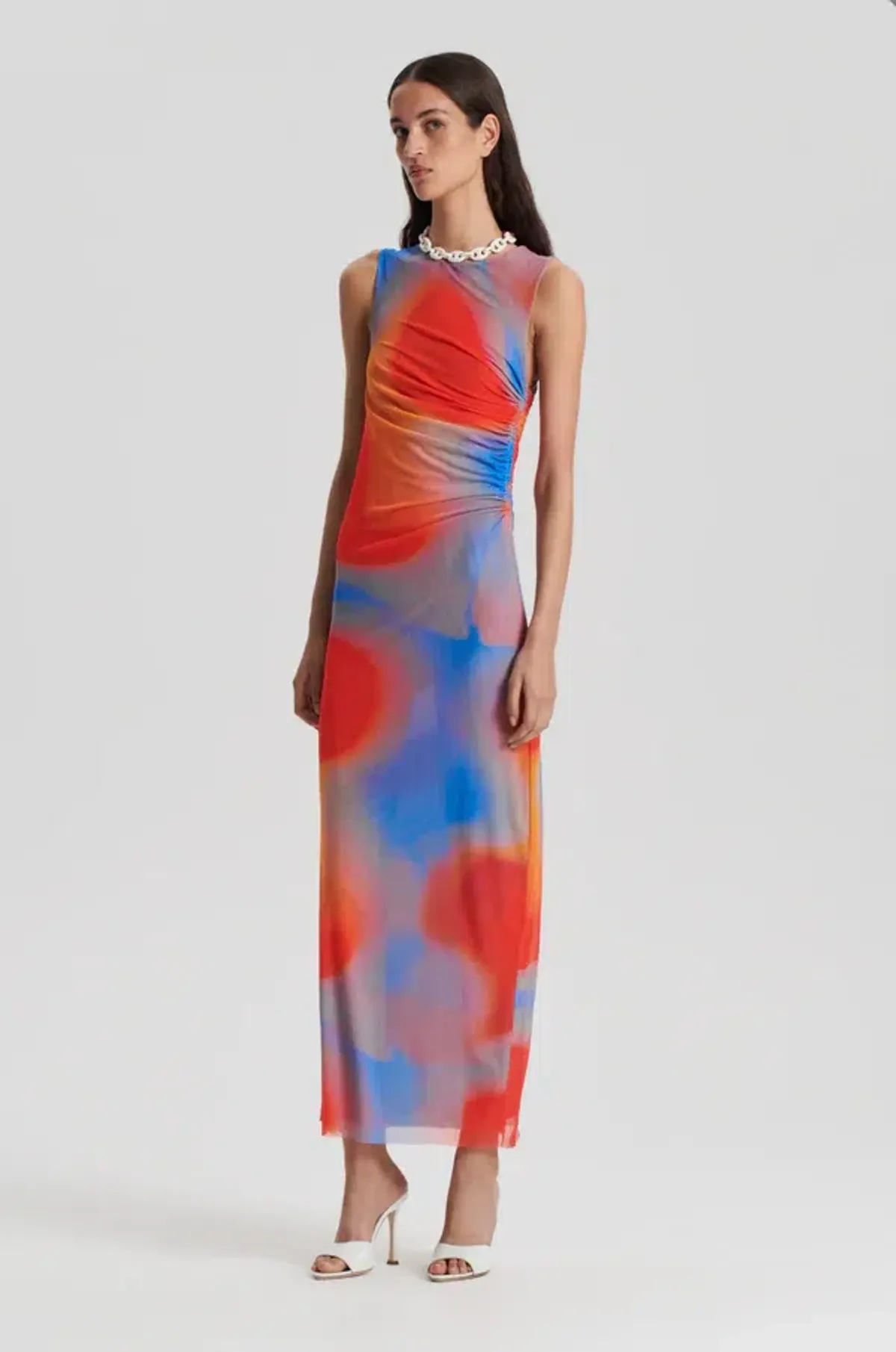 Scanlan Theodore - Italian Watercolour Dress in Red for rent on The Volte - main image