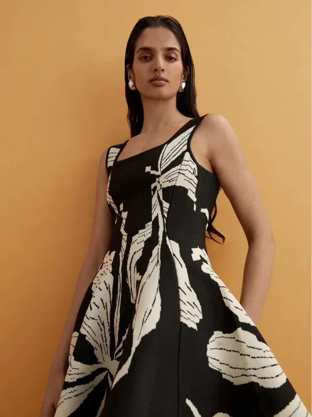 Sheike Lotus Flower Knit Dress for rent on The Volte - main image