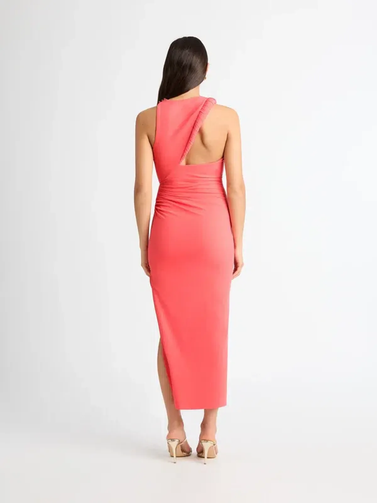 Sheike Portland Midi Dress Peach - Image 2