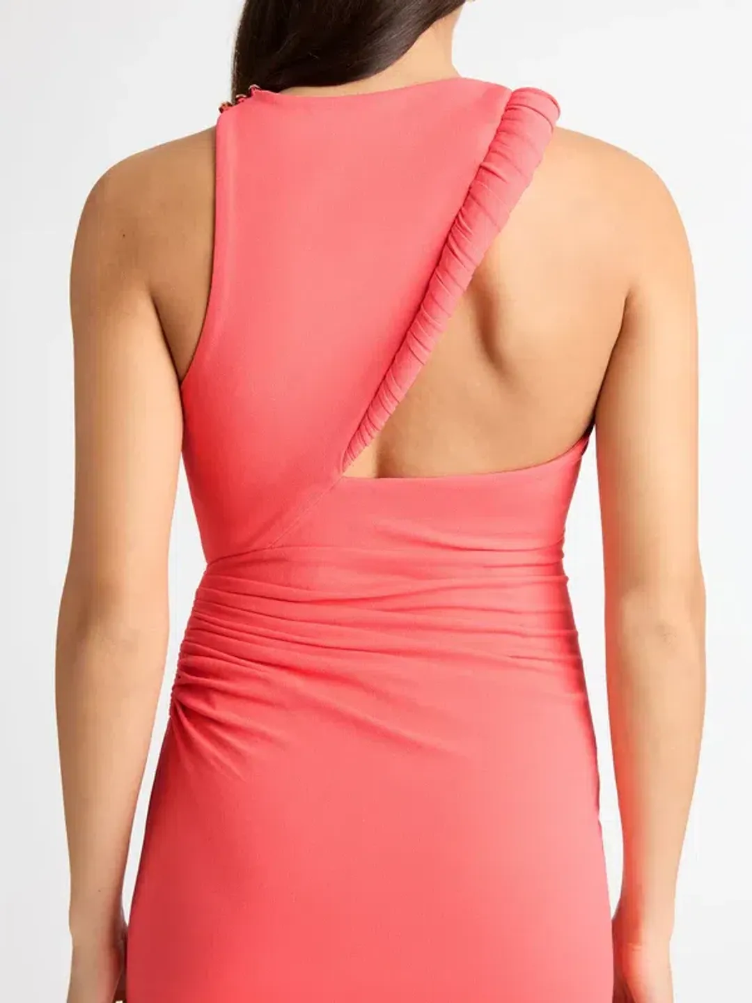 Sheike Portland Midi Dress Peach for rent on The Volte - main image