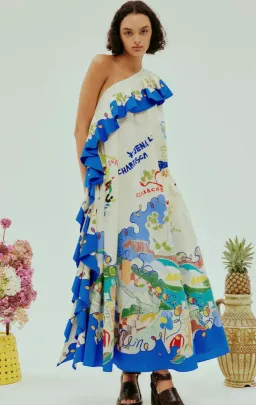Alemais Nadia One Shoulder Ruffle Dress size 12 for rent on The Volte - image 4