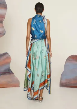Alemais Surrealist Summer Scarf Dress size 10 for rent on The Volte - image 5
