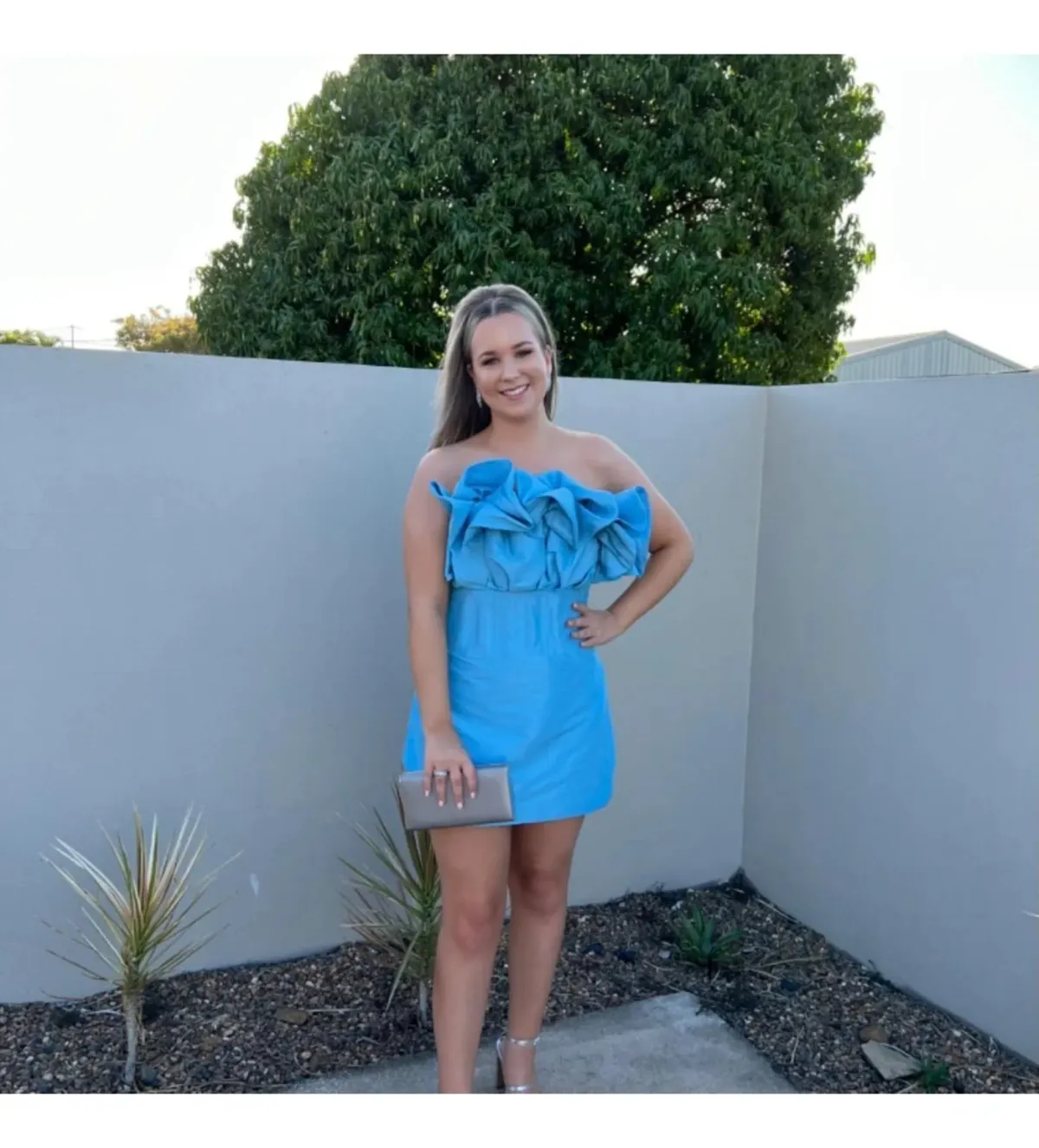 Rachel Gilbert Freida Mini Dress Blue Size 3/AU 12 - Image 4