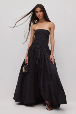 Aje Violette Bubble Hem Maxi Dress Black Size AU 8 for rent on The Volte - image 4
