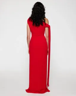 Solace London Irena Maxi Gown/Dress in Red AU12 for rent on The Volte - image 3