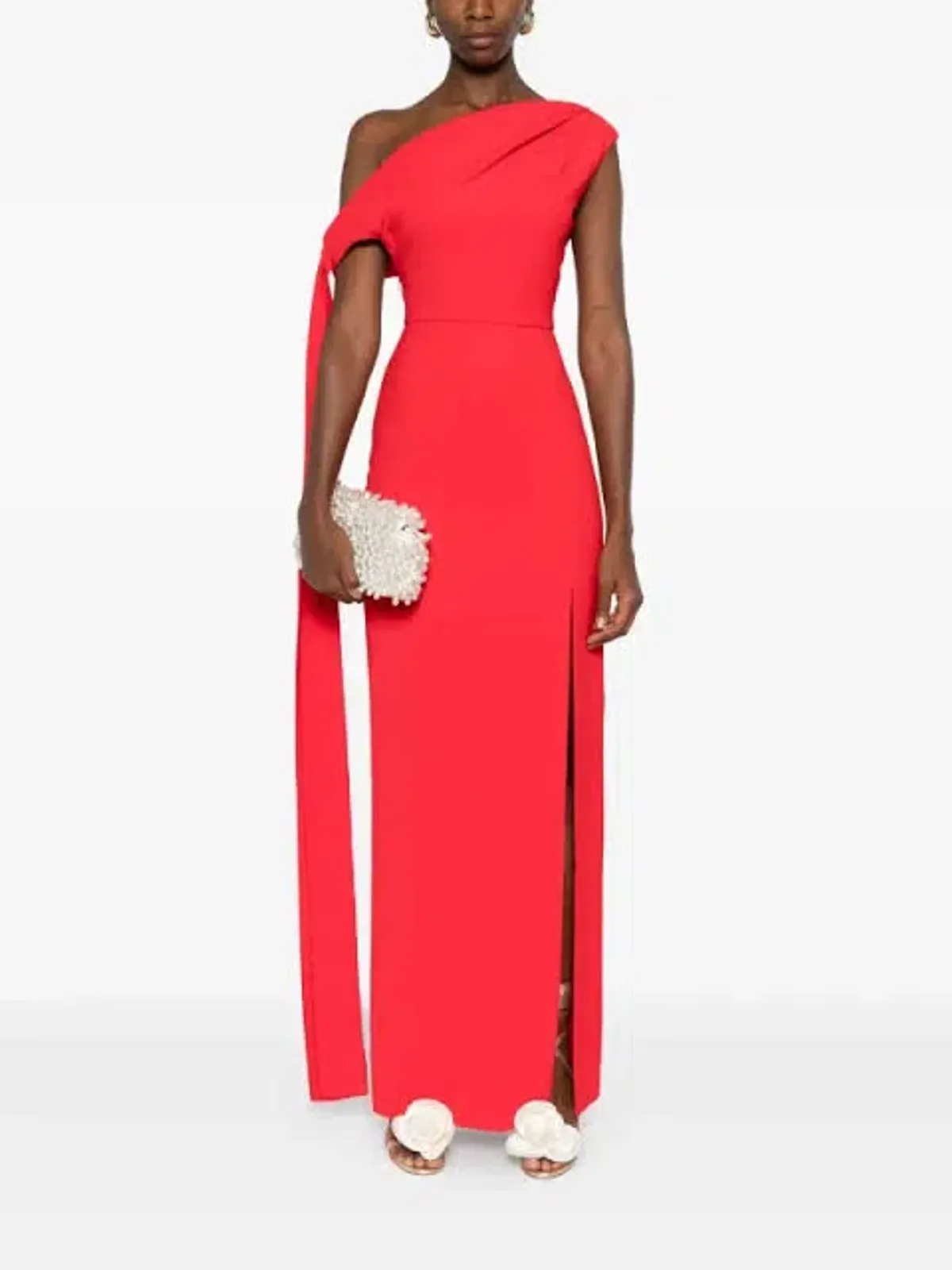 Solace London Irena Maxi Gown/Dress in Red AU12 - Image 5