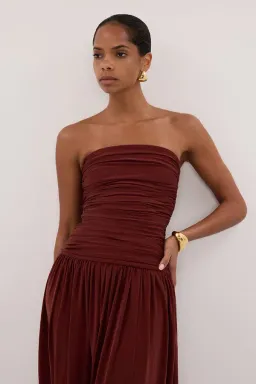 SHARI SAHARA STRAPLESS BANDEAU MIDI DRESS for rent on The Volte - image 3