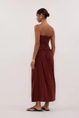 SHARI SAHARA STRAPLESS BANDEAU MIDI DRESS for rent on The Volte - image 5