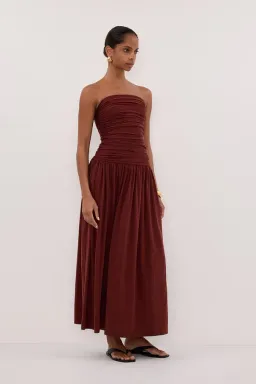 SHARI SAHARA STRAPLESS BANDEAU MIDI DRESS for rent on The Volte - image 4