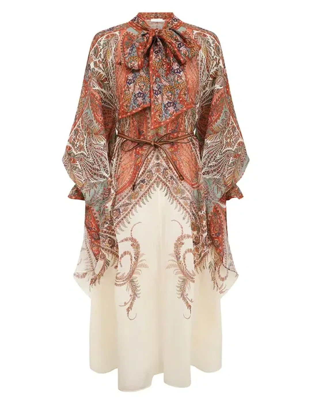 Zimmermann Rhiannon Tie Neck Midi Dress Size 4/ AU16 for rent on The Volte - main image
