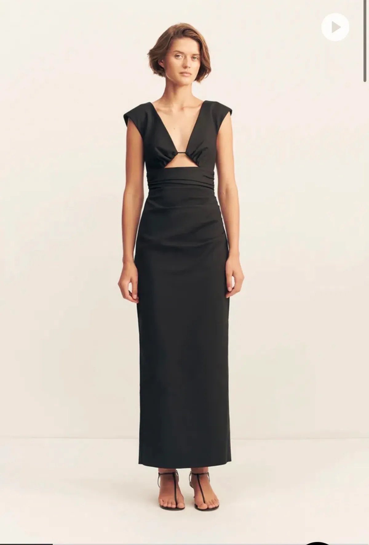 Shona Joy Lani Plunge Maxi black size 14 - Image 1