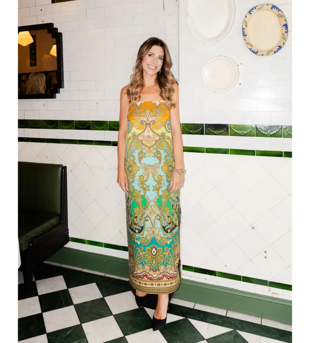 Alemais Clemenza Slip Midi Dress Multi Print Size 10 for rent on The Volte - main image