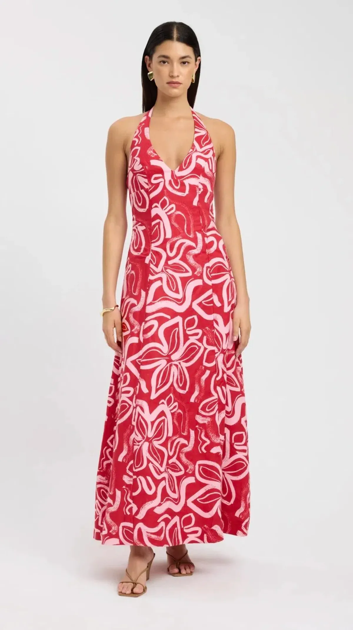 Kookai Soley Vee Maxi Dress, size 8 for rent on The Volte - main image