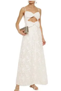 Zimmermann Lace Corsage Bow Maxi Dress White Size 3 / AU 14 for rent on The Volte - image 1