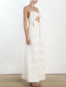 Zimmermann Lace Corsage Bow Maxi Dress White Size 3 / AU 14 for rent on The Volte - image 3