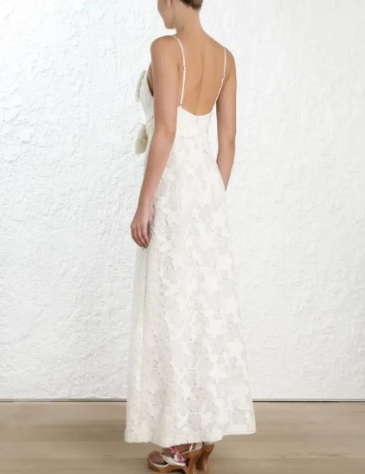 Zimmermann Lace Corsage Bow Maxi Dress White Size 3 / AU 14 - Image 4
