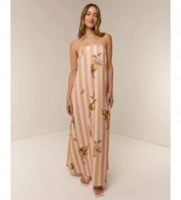 Palm Noosa Alessia Maxi Dress in Citrus Stripe Size AU12 for rent on The Volte - image 1