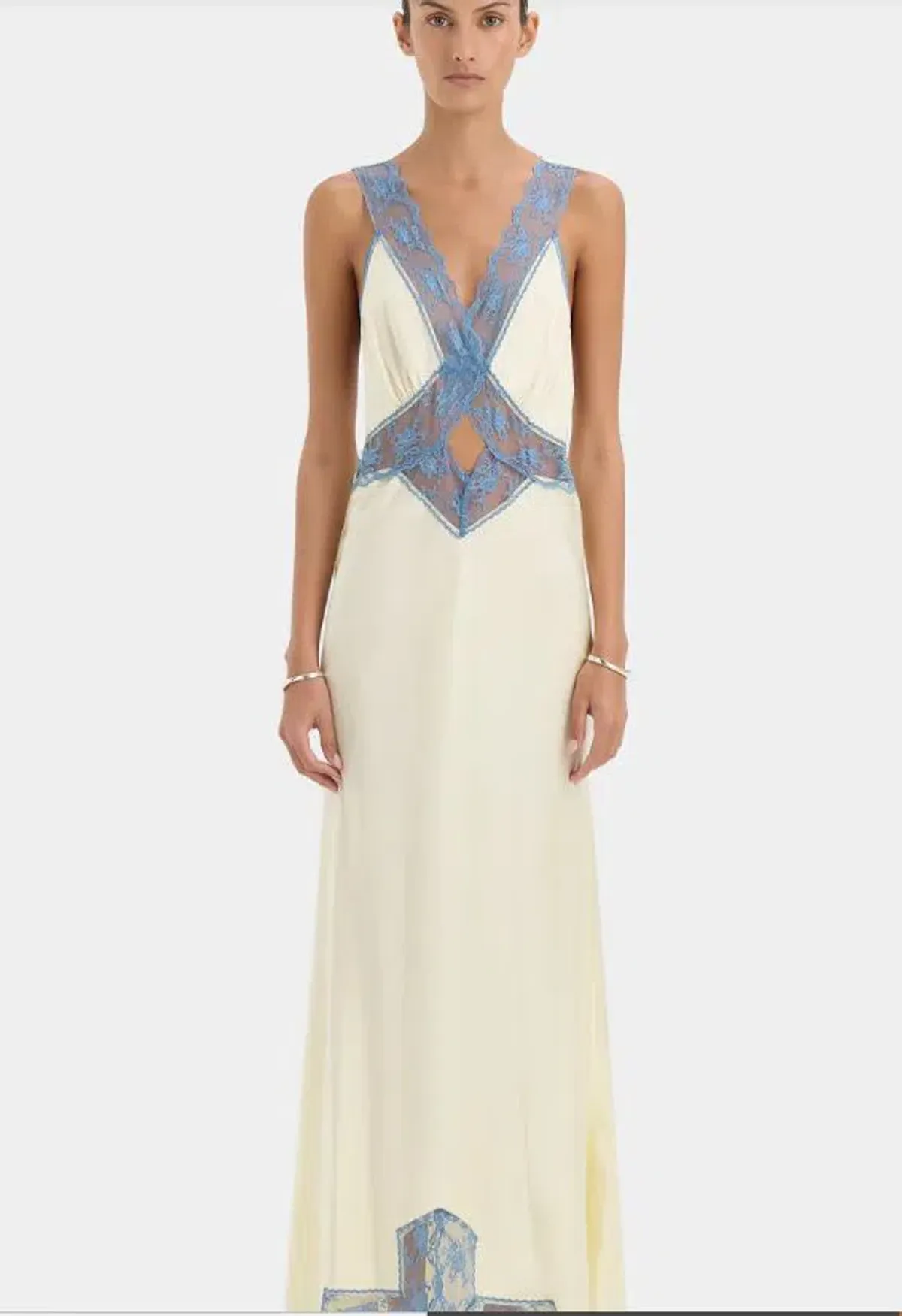 Sir Aries Cut Out Gown in Butter Size 6 - Image 1