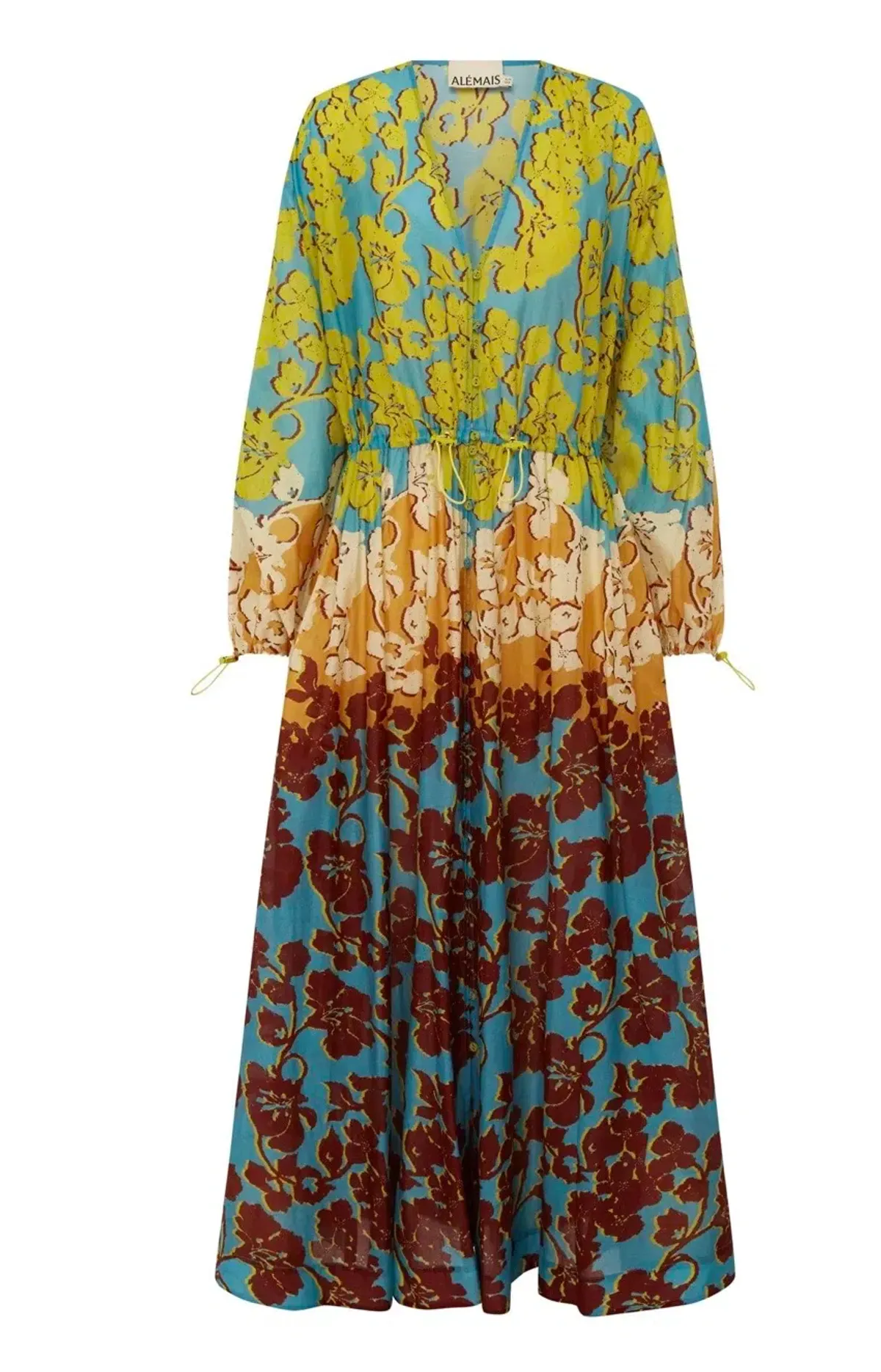 Alemais Spliced Shirt Dress Size 12 Midi with relaxed fit drawstring waist - Image 5