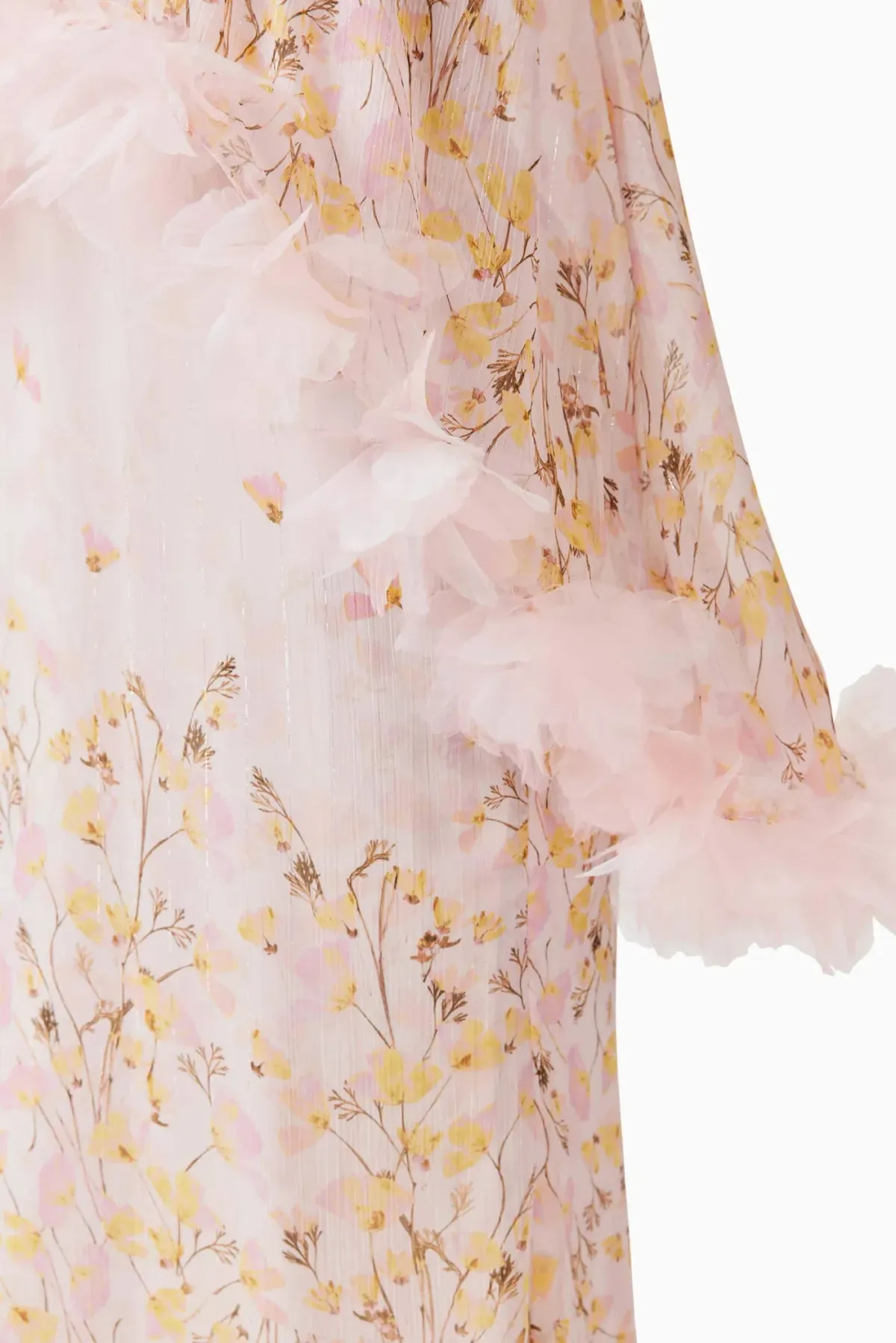 Elliatt Tulsia Floral Cape Maxi Dress in Pink Size S/AU 8 - Image 5